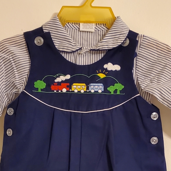 Vintage Style Baby Boy Coveralls- 6 Months - Picture 3 of 3